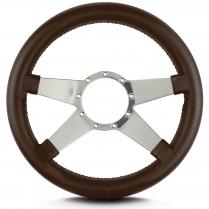 Mark 9 Std 14" Thick Grip Steering Wheel Pol Spoke - Brown