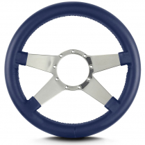 Mark 9 Std 14" Thick Grip Steering Wheel Pol Spoke - Blue