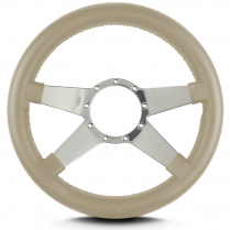 Mark 9 Std 14" Thick Grip Steering Wheel Pol Spoke - Bone