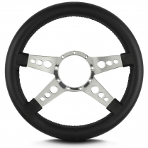 Mark 9 GT 14" Thick Grip Steering Wheel Pol Spoke - Black