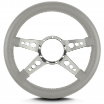 Mark 9 GT 14" Thick Grip Steering Wheel Pol Spoke - Lt Grey