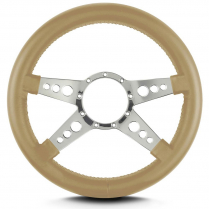 Mark 9 GT 14" Thick Grip Steering Wheel Pol Spoke - Tan