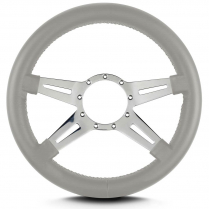 Mark 9 Elegante 14" Thick Grip Steer Wheel Pol Spoke Lt Grey