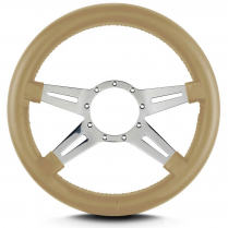 Mark 9 Elegante 14" Thick Grip Steer Wheel Pol Spoke - Tan