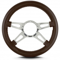 Mark 9 Supreme 14" Thick Grip Steer Wheel Pol Spoke - Brown