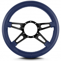 Mark 9 Supreme 14" Thick Grip Steer Wheel Blk Spoke - Blue
