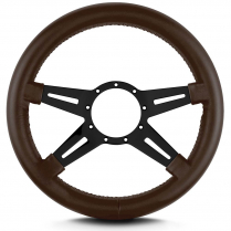 Mark 9 Elegante 14" Thick Grip Steer Wheel Blk Spoke - Brown
