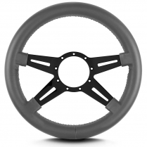 Mark 9 Elegante 14" Thick Grip Steer Wheel Blk Spoke Dk Grey