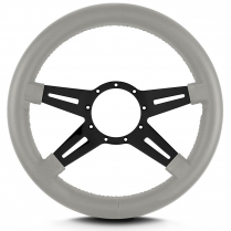 Mark 9 Elegante 14" Thick Grip Steer Wheel Blk Spoke Lt Grey