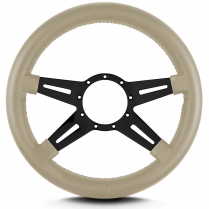 Mark 9 Elegante 14" Thick Grip Steer Wheel Blk Spoke - Bone
