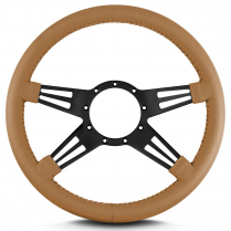 Mark 9 Double Slot 14" Steering Wheel w/Black Spoke Chestnut