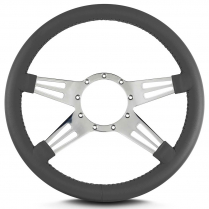 Mark 9 Double Slot 14" Steering Wheel w/Pol Spoke - Dk Grey