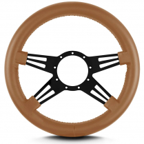 14" Mark 9 Double Slot Steering Wheel, Thick Grip - Black