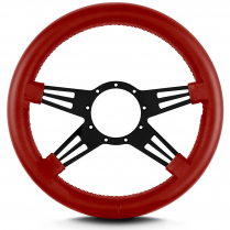 Mark 9 Double Slot 14" Steering Wheel w/Blk Spoke - Brt Red
