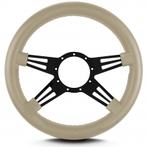 Mark 9 Double Slot 14" Steering Wheel w/Blk Spoke - Bone