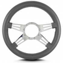 Mark 9 Two Slot 14" Thick Grip Steer Wheel Pol Spoke Dk Grey