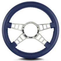Mark 9 Track GT Polished Thick Grip Steering Wheel - Blue