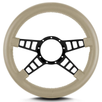 Mark 9 Track GT Black Thick Grip Steering Wheel - Bone