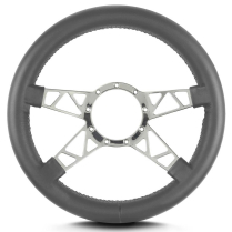 Mark 9 Truss Polished Thick Grip Steering Wheel - Dark Grey