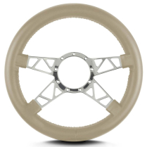 Mark 9 Truss Polished Thick Grip Steering Wheel - Bone