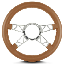 Mark 9 Truss Polished Thick Grip Steering Wheel - Chestnut