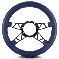 Mark 9 Truss Black Thick Grip Steering Wheel - Blue