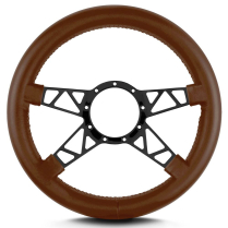Mark 9 Truss Black Thick Grip Steering Wheel - Caramel
