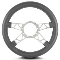 14" Mark 9 Truss Steering Wheel, Thick Grip - Gray