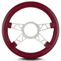 Mark 9 Truss Gray Thick Grip Steering Wheel - Burgandy