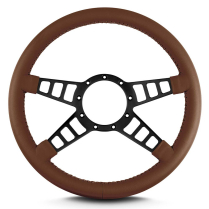 Mark 9 Track GT Black Standard Grip Steering Wheel - Caramel