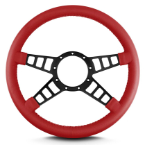 Mark 9 Track GT Black Standard Grip Steering Wheel - Brt Red