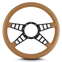 Mark 9 Track GT Black Standard Grip Steering Wheel- Chestnut