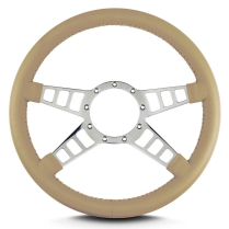 Mark 9 Track GT Polished Std Grip Steering Wheel - Tan