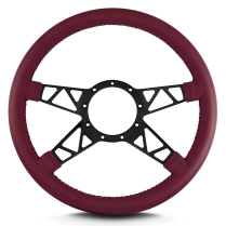 Mark 9 Truss Black Standard Grip Steering Wheel - Burgandy