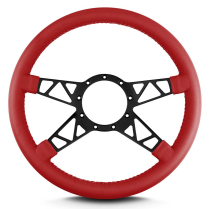Mark 9 Truss Black Standard Grip Steering Wheel - Bright Red