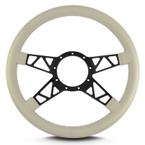 Mark 9 Truss Black Standard Grip Steering Wheel - Bone