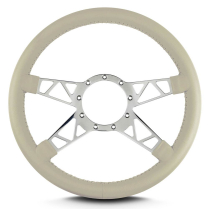 Mark 9 Truss Polished Standard Grip Steering Wheel - Bone