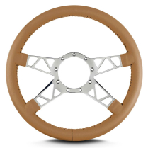 Mark 9 Truss Polished Standard Grip Steering Wheel- Chestnut
