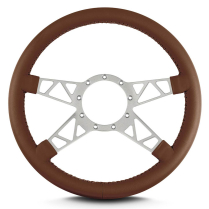 Mark 9 Truss Gray Standard Grip Steering Wheel - Caramel