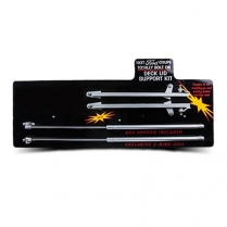 1938-40 Ford Coupe Deck Lid Support Kit (Black Finish)