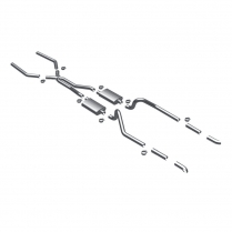 1967-70 Mustang 2.5" Street Series Cross-Back Exhaust Kit