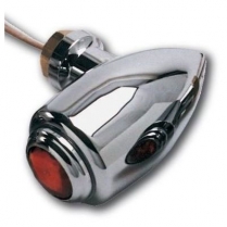 Original Chrome Bright Light Turn Signal with Red Lens