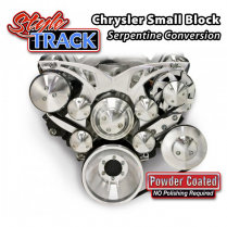 Mopar SB Style Track Alt, A/C, PS, Pulley & Bracket - Polish
