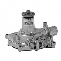 Ford Small Block Pass Side Std Inlet Water Pump - Chrome