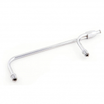 Holley 4160 Style 3/8" Dual Inlet Gas Line Kit - Chrome