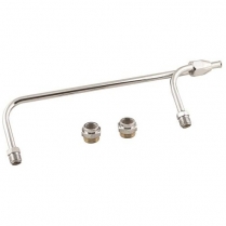 3/8" Dual Inlet Fuel Line with 9-5/16" Centers - Chrome