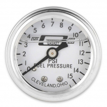Liquid Filled 1-1/2-1/8" 0-15 PSI Fuel Pressure Gauge