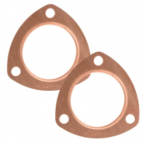 Universal 2.5" 3 Hole Copper Collector Gasket - Pair