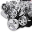 SB Chevy 8-Rib S-Drive Serp Kit w/Remote Res - Clear Coated