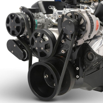 SB Chevy 8-Rib S-Drive Serpentine Kit w/o P/S - Black Anod